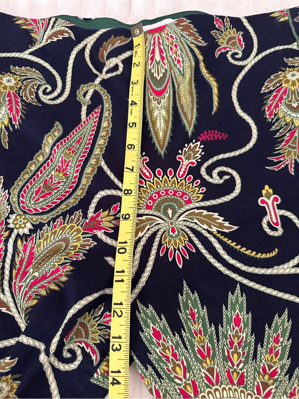 Gretchen Scott Designs Navy Paisley-Print Skinny Ponte Pants - Picture 7 of 10